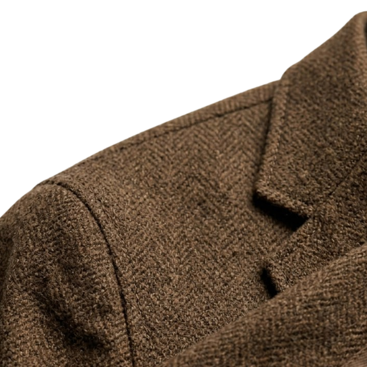 Callum | Men's Herringbone Wool Blazer Olive Green