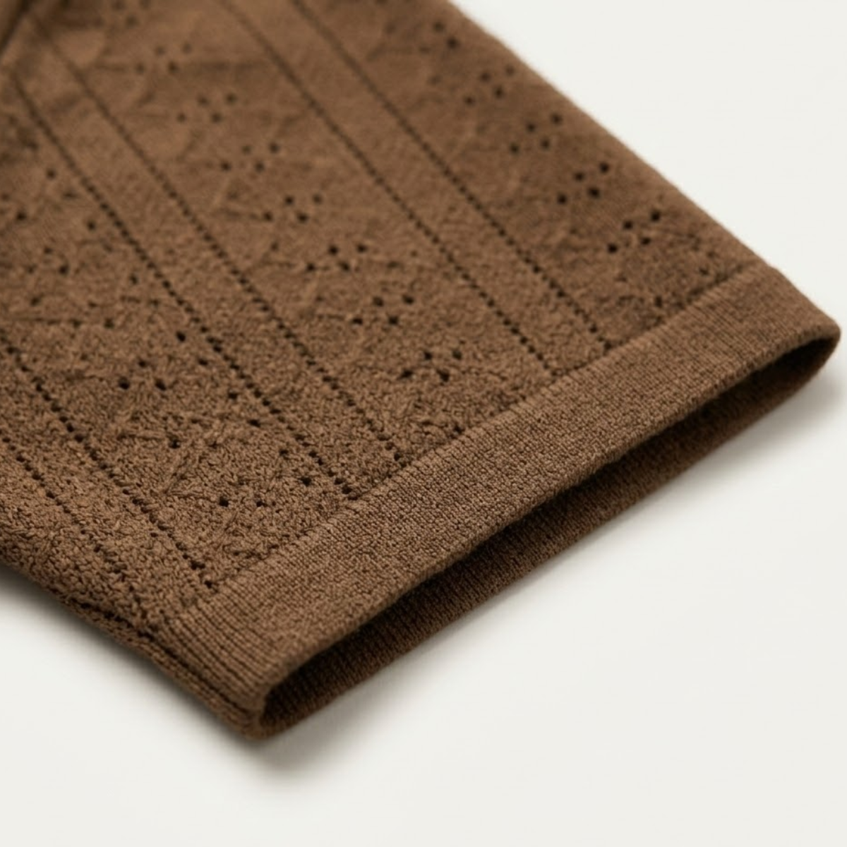 Blake | Men's Polo Shirt Camel Textured Knit