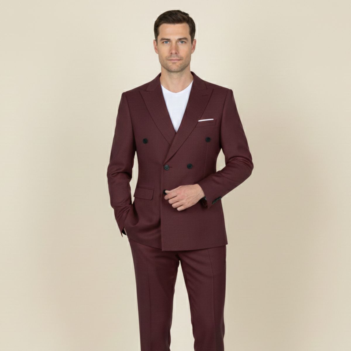 Ezra | Men's Double Breasted Blazer Navy Pinstripe