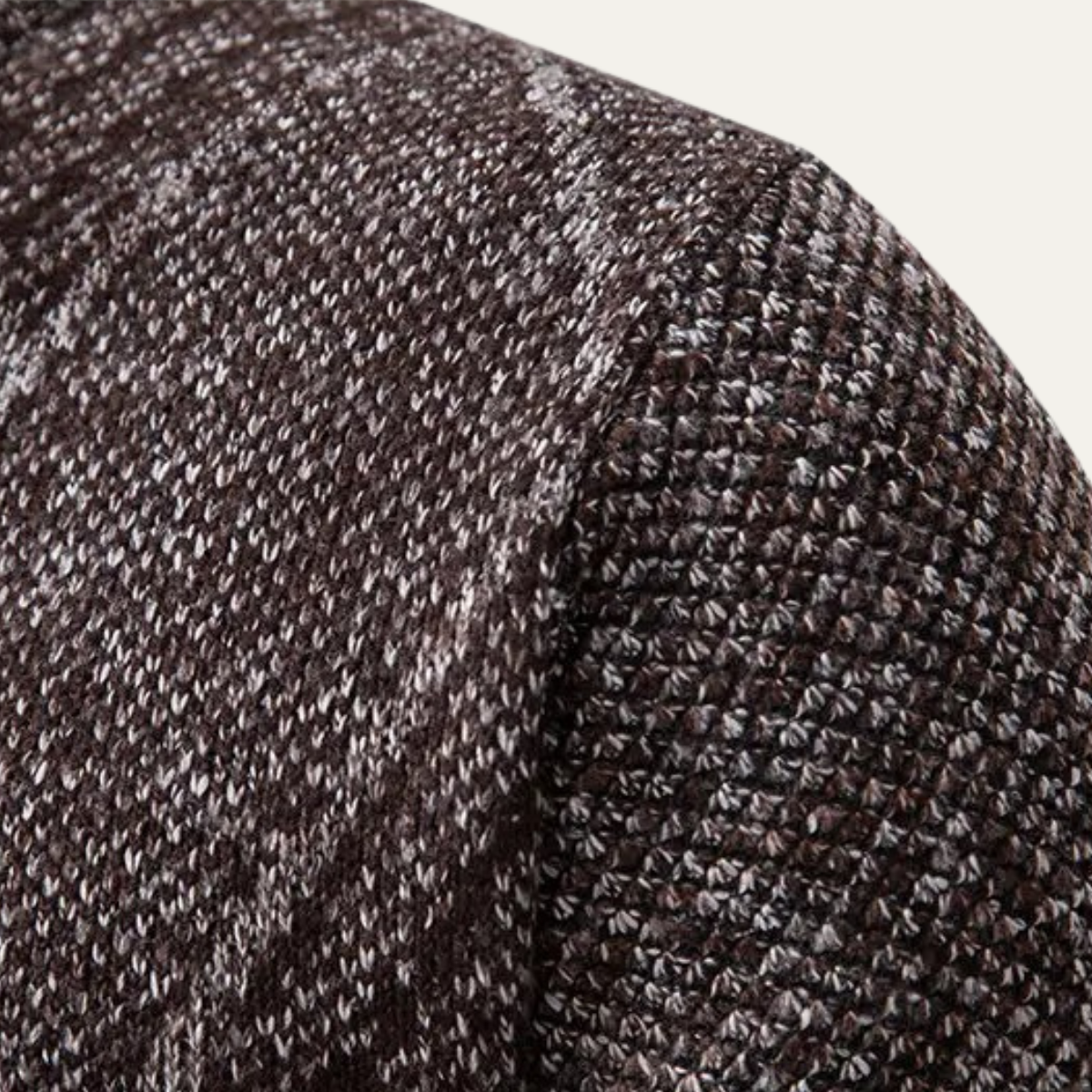 Wyatt | Men's Cable Knit Cardigan Charcoal Gray Diamond Pattern