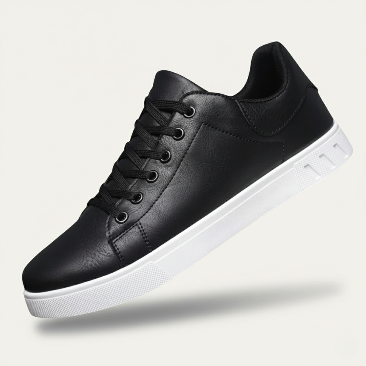 Kael | Men's Leather Low Top Sneaker Brown White Sole