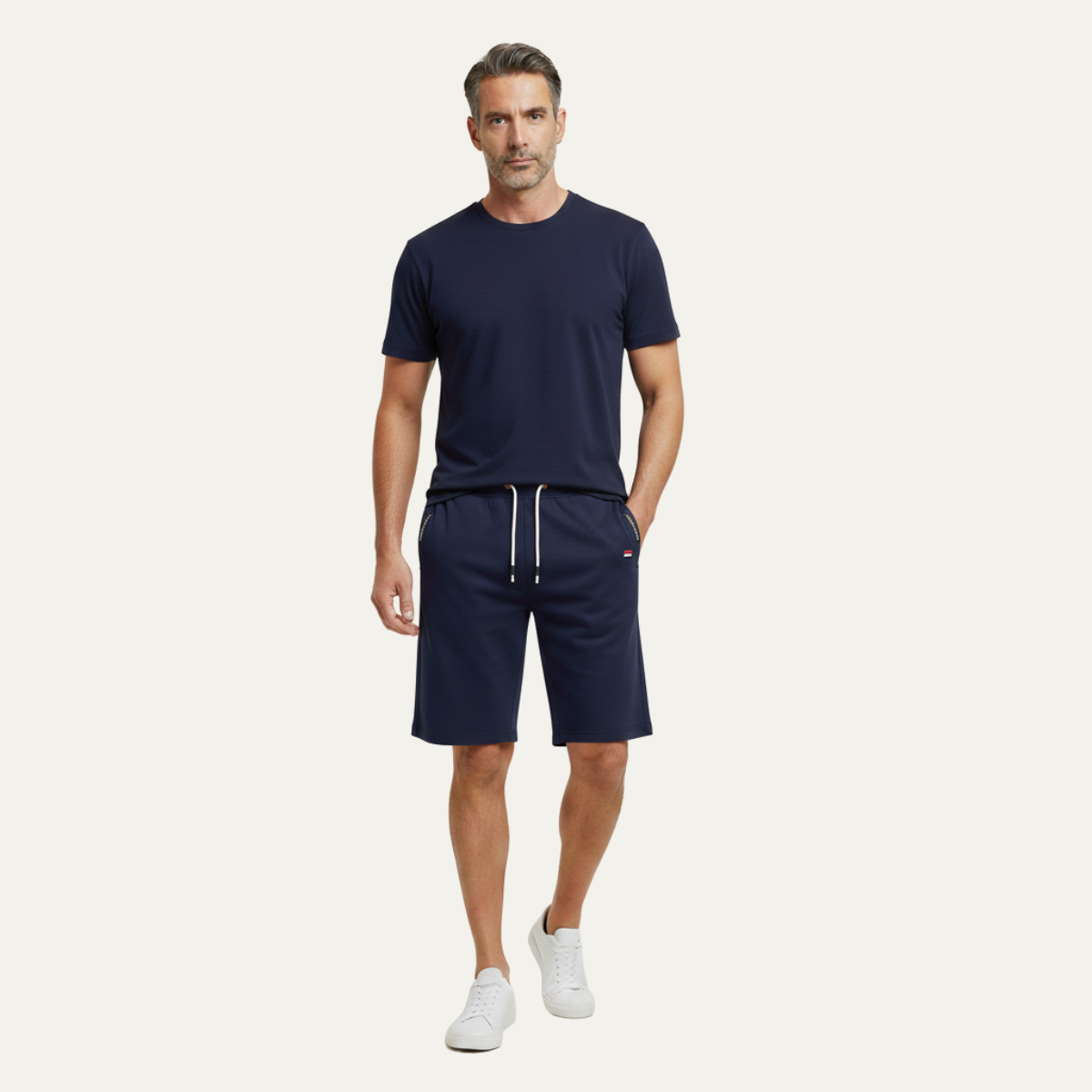 Axel | Men's Casual Cargo Shorts White