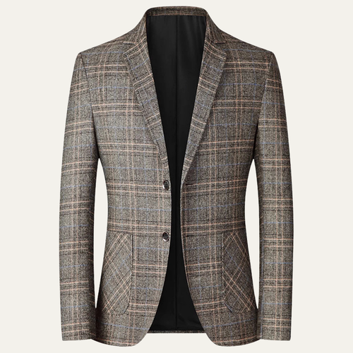 Dama Washington Axel men's check blazer gray lightweight slim fit - view 2