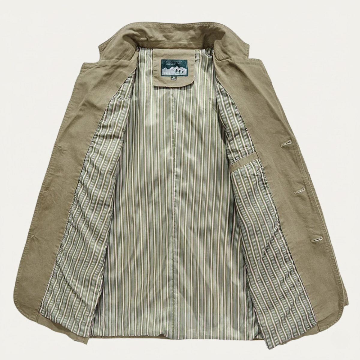 Sage | Men's Casual Cotton Blazer Olive Green Lined