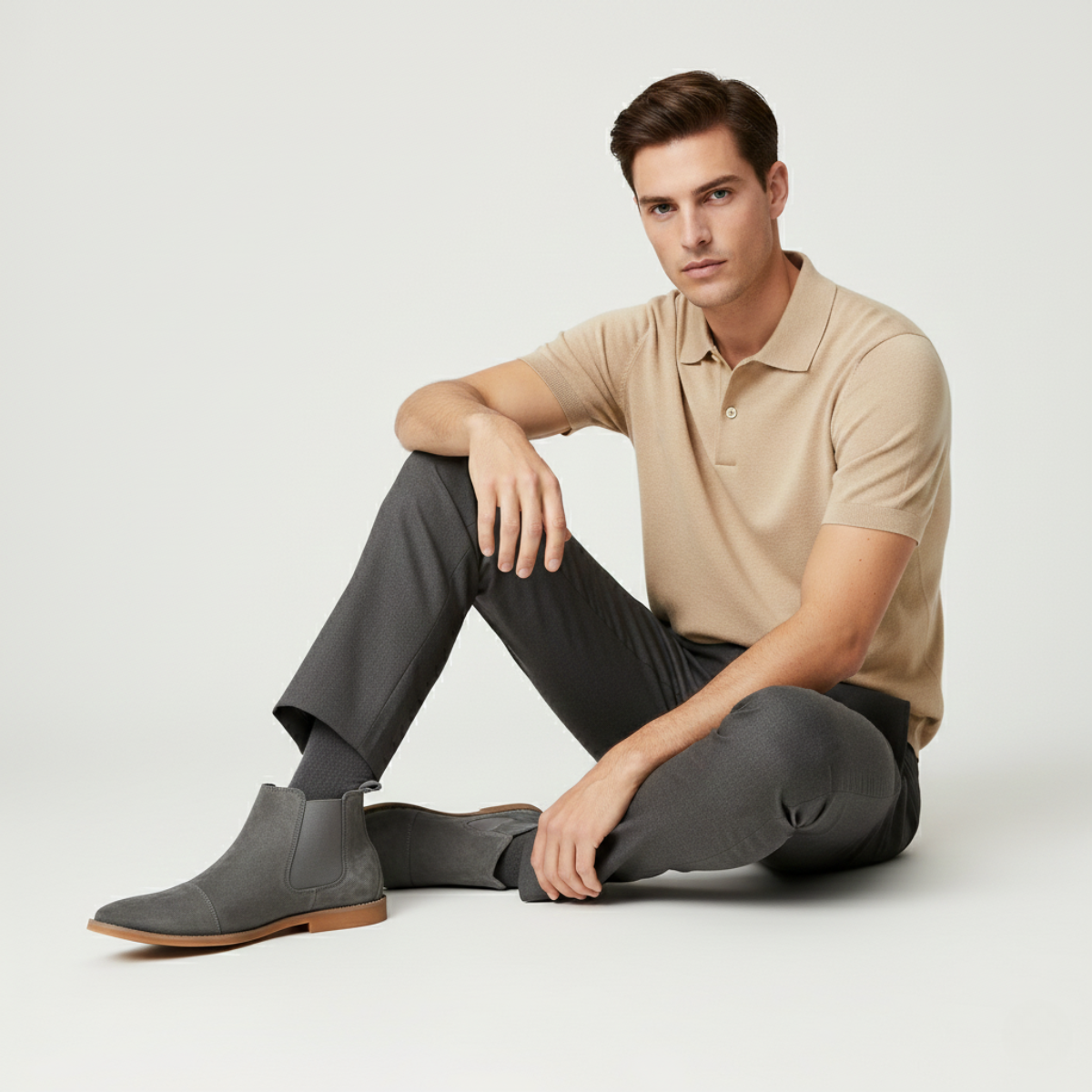 Hugo | Men's Chelsea Slip On Suede Boot Black