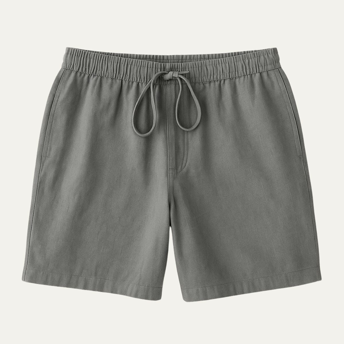 Axel | Men's Linen Shorts Gray Relaxed Fit Drawstring