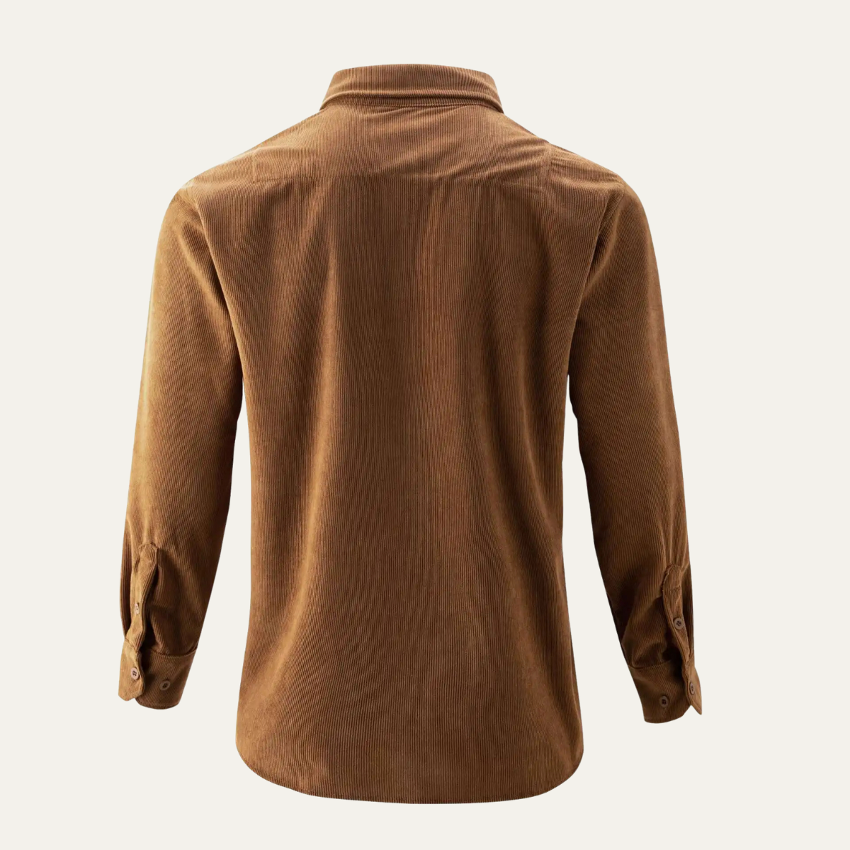Kai | Men's Casual Corduroy Button Up Shirt Brown