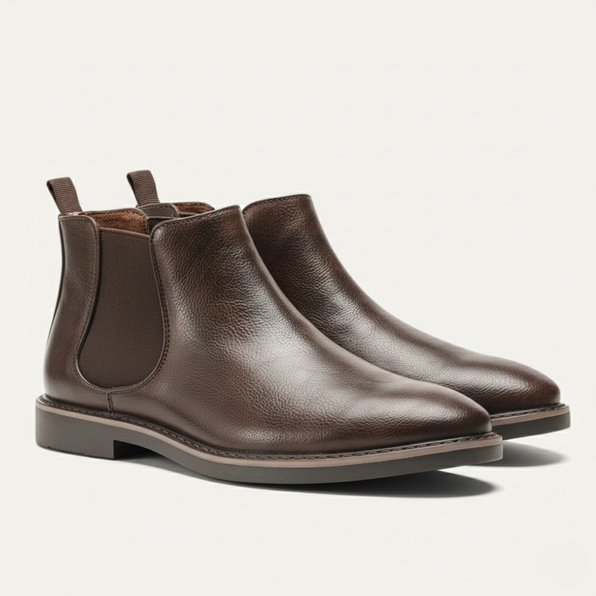 Bram | Men's Leather Chelsea Boots Brown