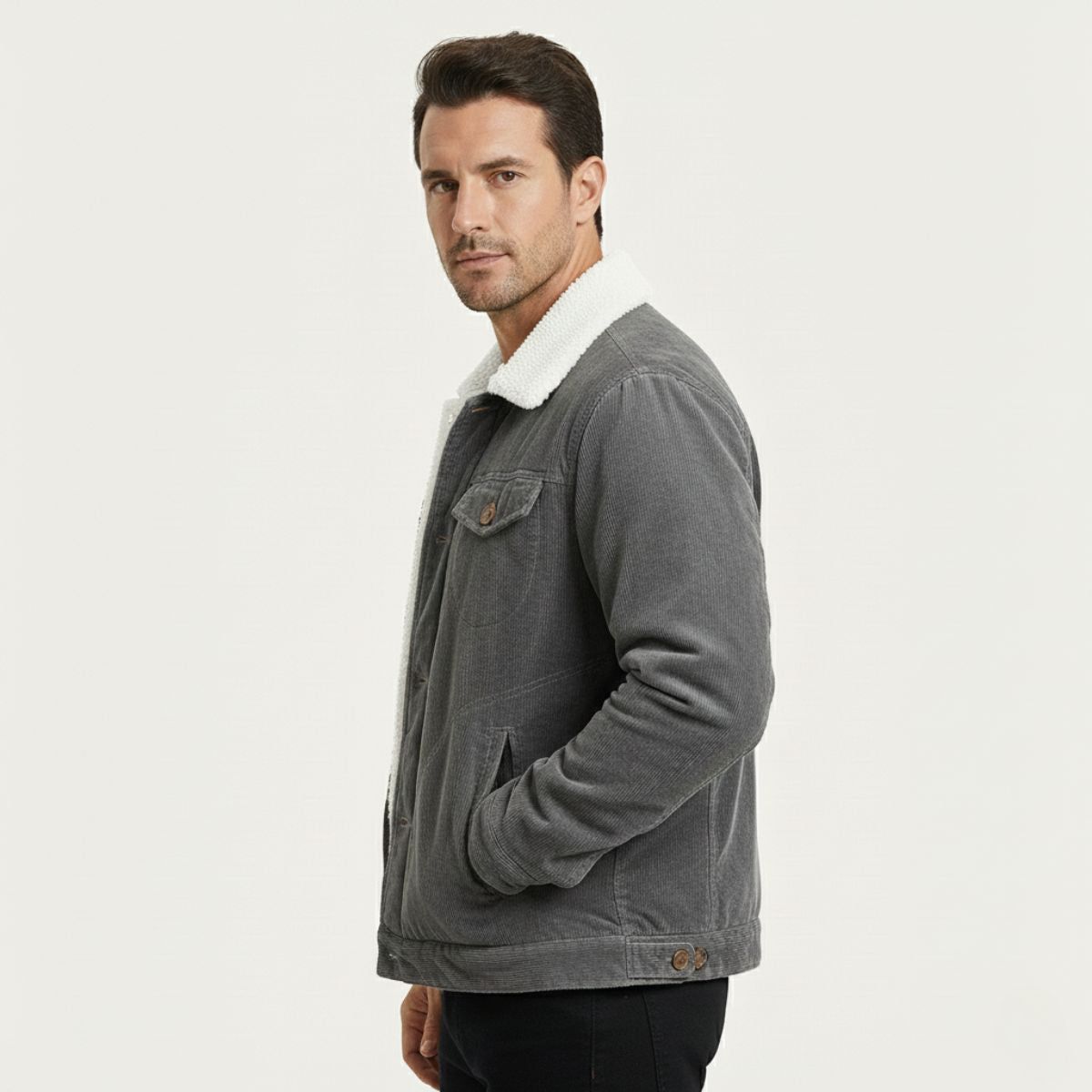 Hugo | Men's Sherpa Lined Corduroy Jacket Tan