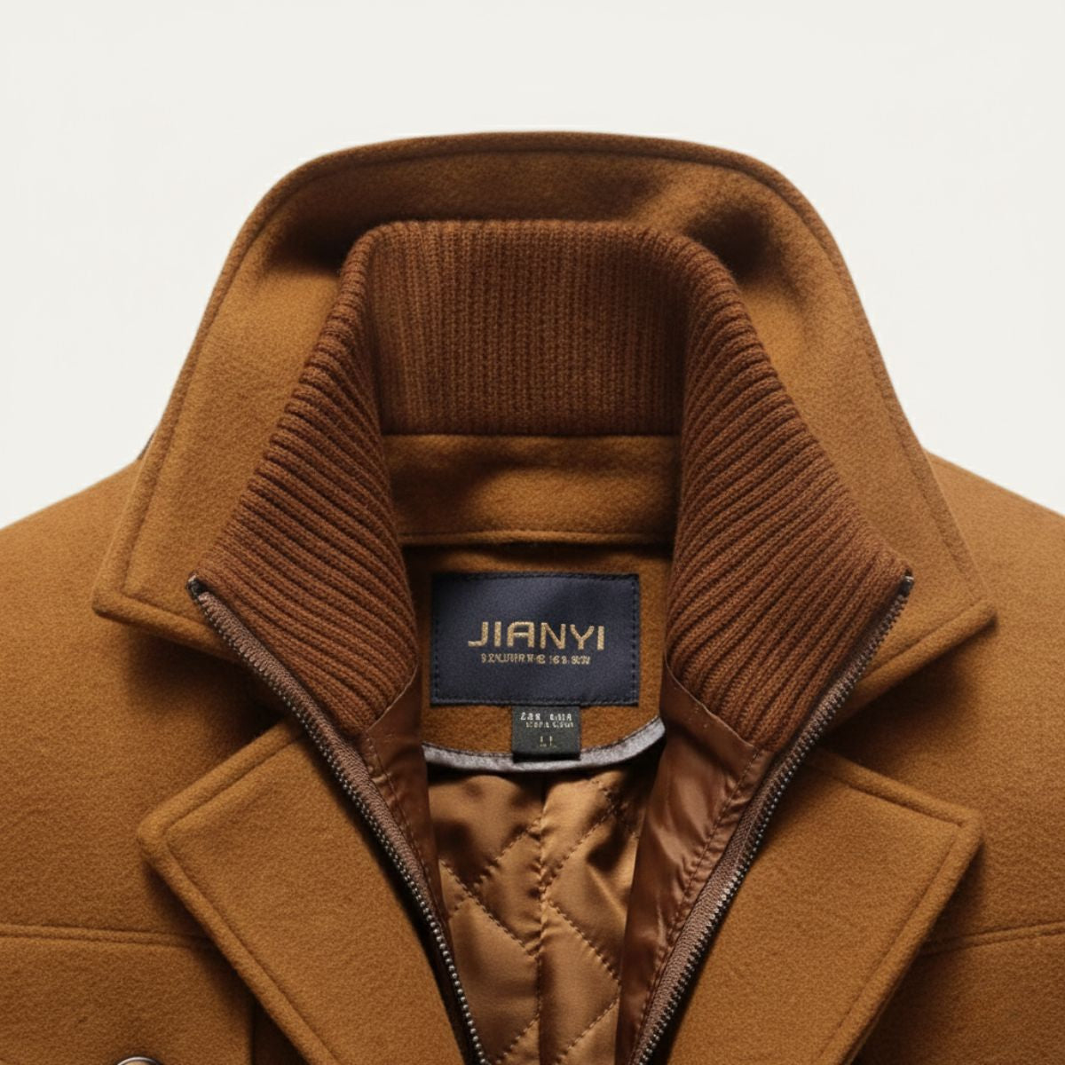 Callum | Men's Smart Casual Wool Blend Camel Coat With Quilted Liner