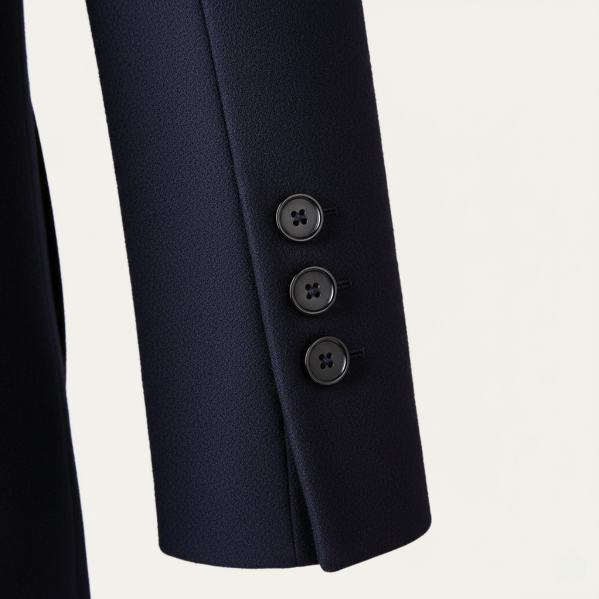 Voss | Men's Navy Wool Overcoat Button Front