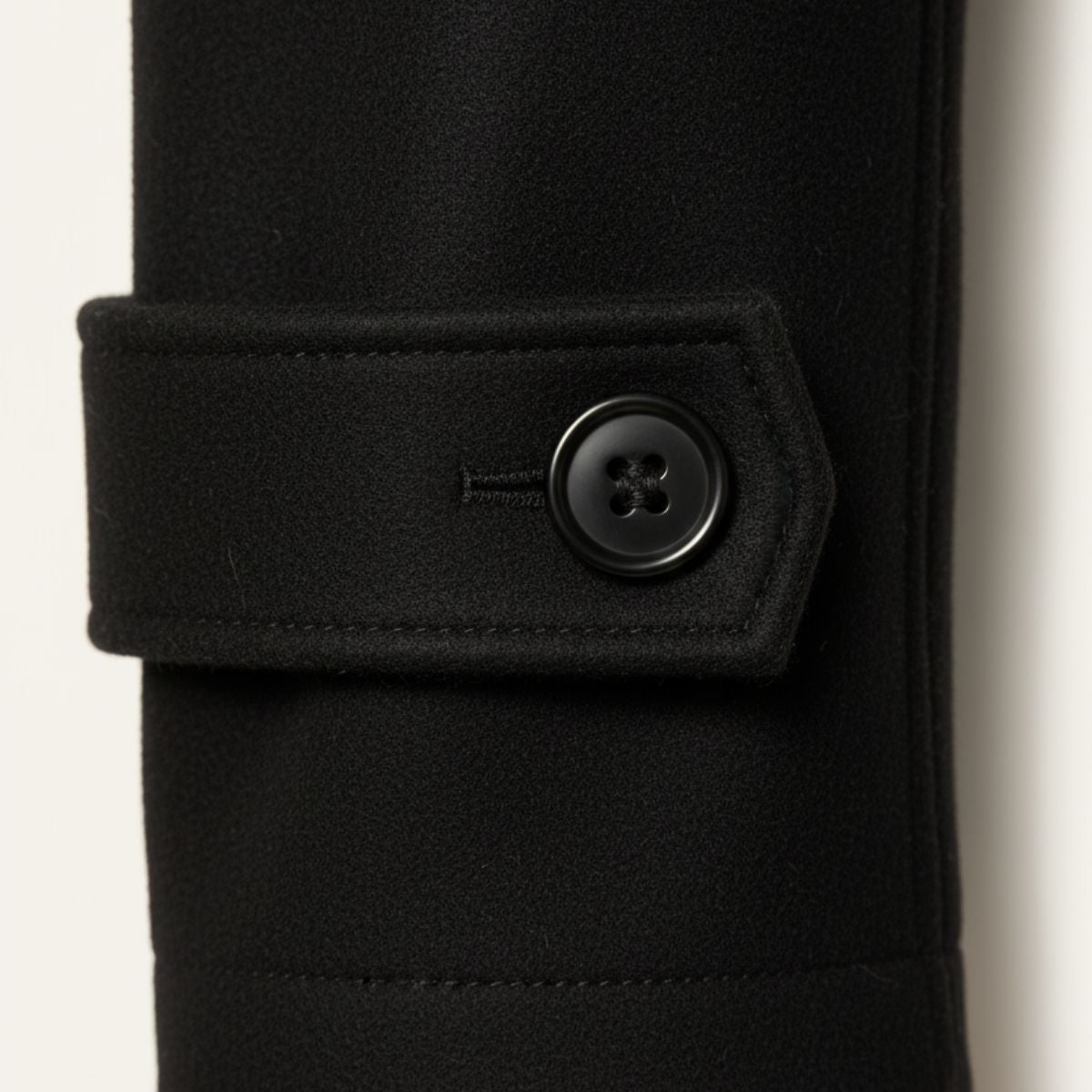 Demi | Men's Wool Blend Pea Coat Black