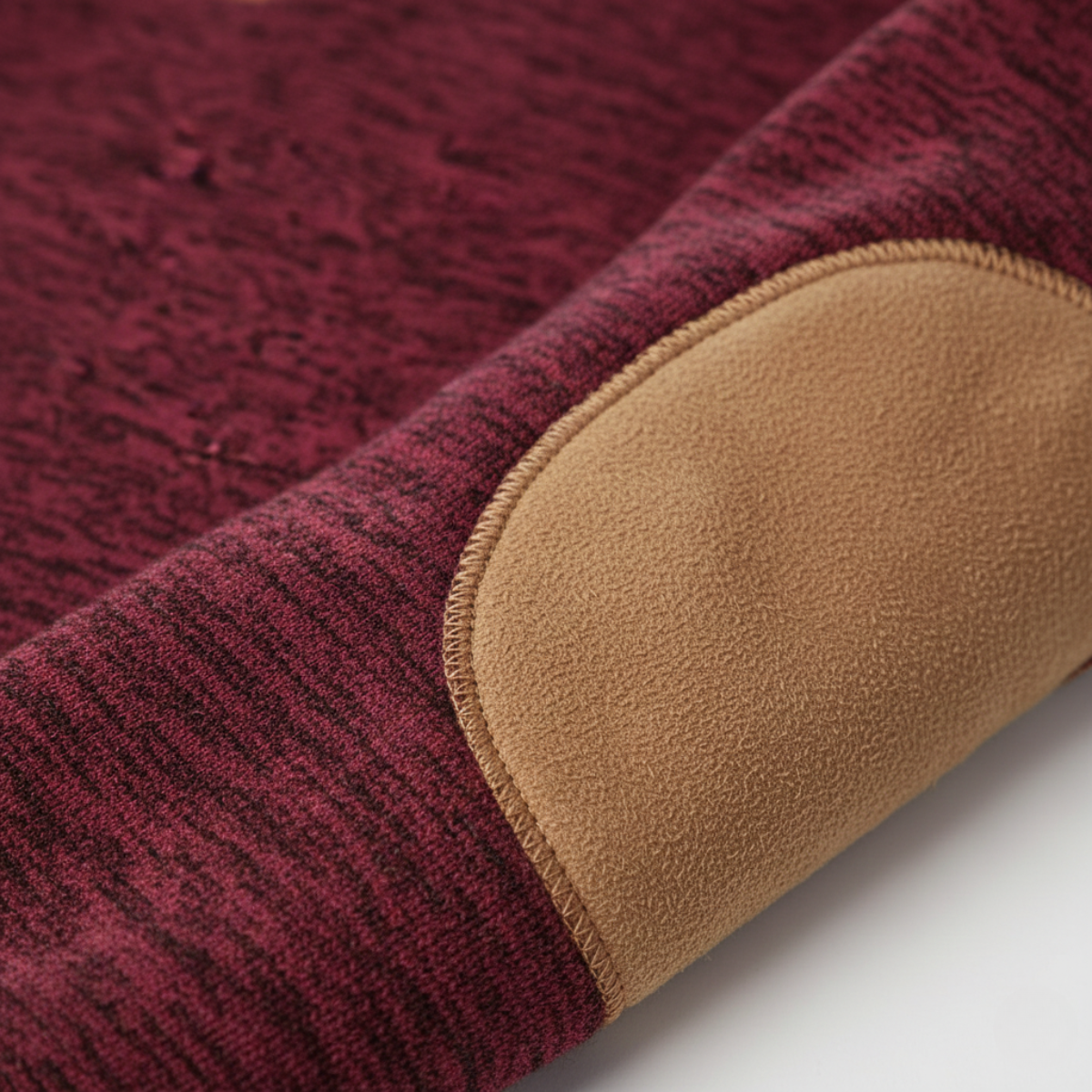 Bram | Men's Quarter Zip Sweater Burgundy Elbow Patch