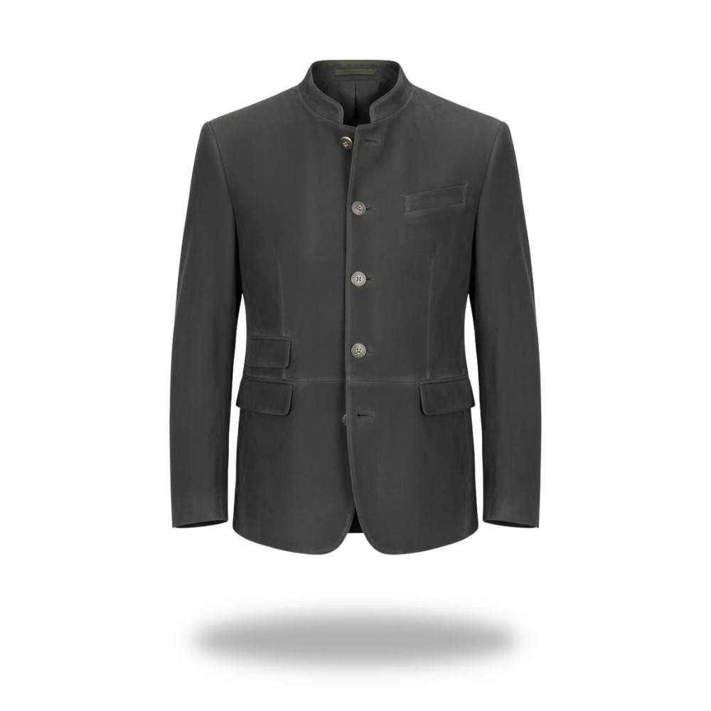 Axel | Men's Casual Blazer Khaki Button Front Chest Pockets