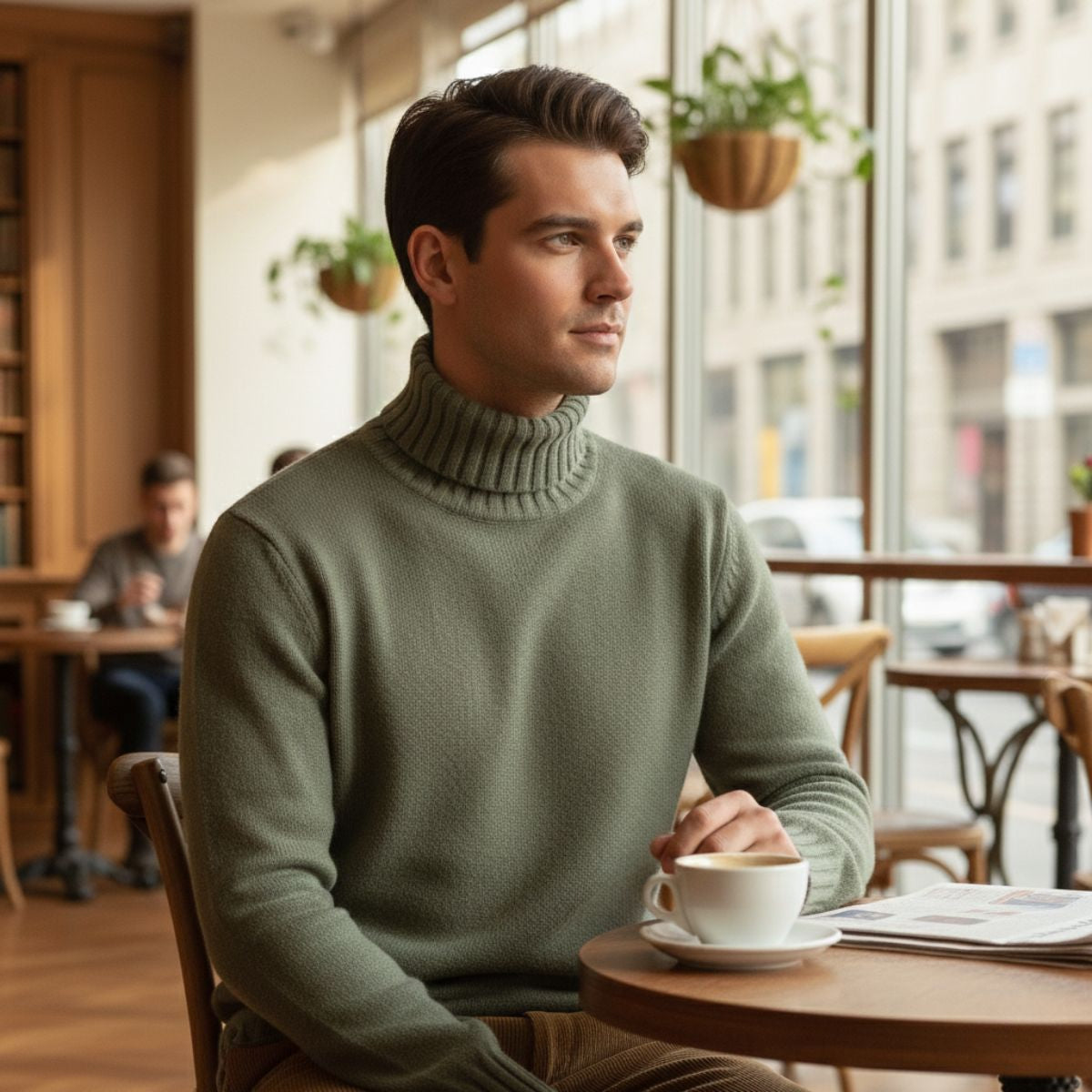 Bram | Men's Crew Neck Sweater Brown