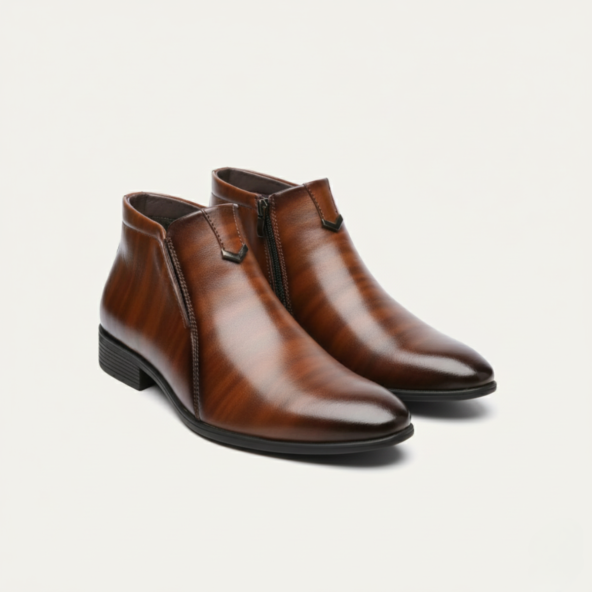 Kade | Men's Pointed Toe Leather Chelsea Boots Black