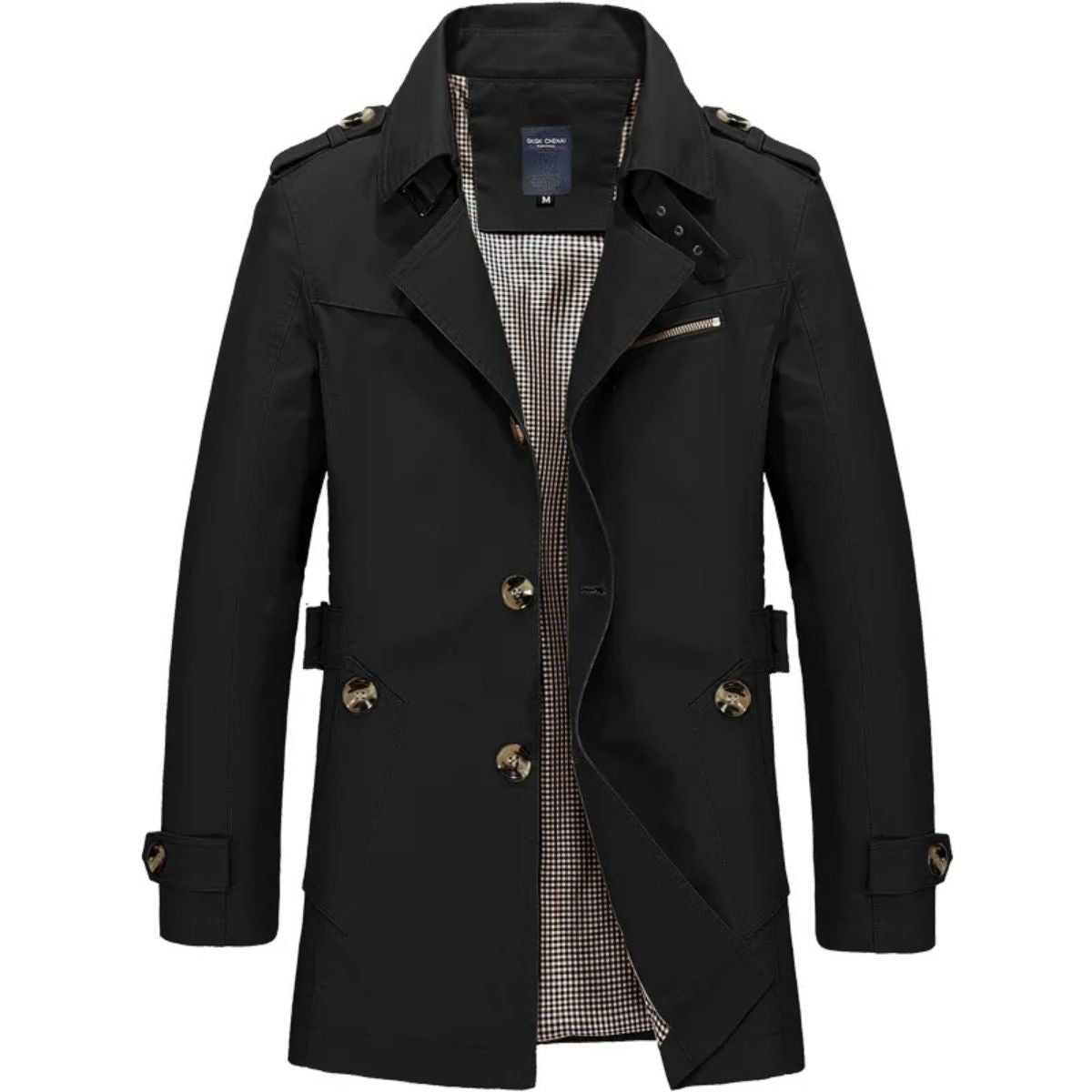 Marco | Men's Casual Trench Coat Olive Double Breasted