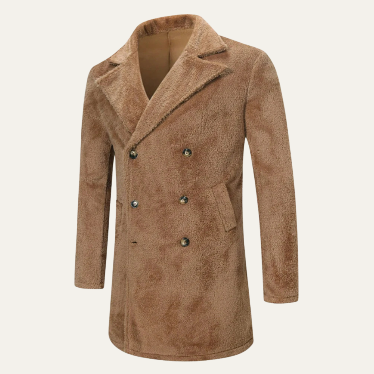Hale | Men's Double Breasted Wool Coat Camel