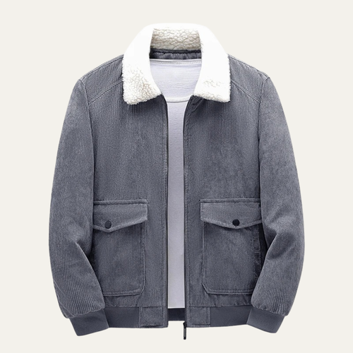Dama Washington Axel men's casual corduroy sherpa collar jacket black - view 2