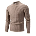 Dama Washington Bram men's cable knit sweater cream crew neck - front view