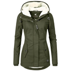 Dama Washington Ivy women's sherpa lined puffer jacket gray hooded - view 5