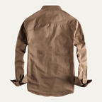 Dama Washington Axel men's utility denim shirt jacket beige long sleeve - view 5
