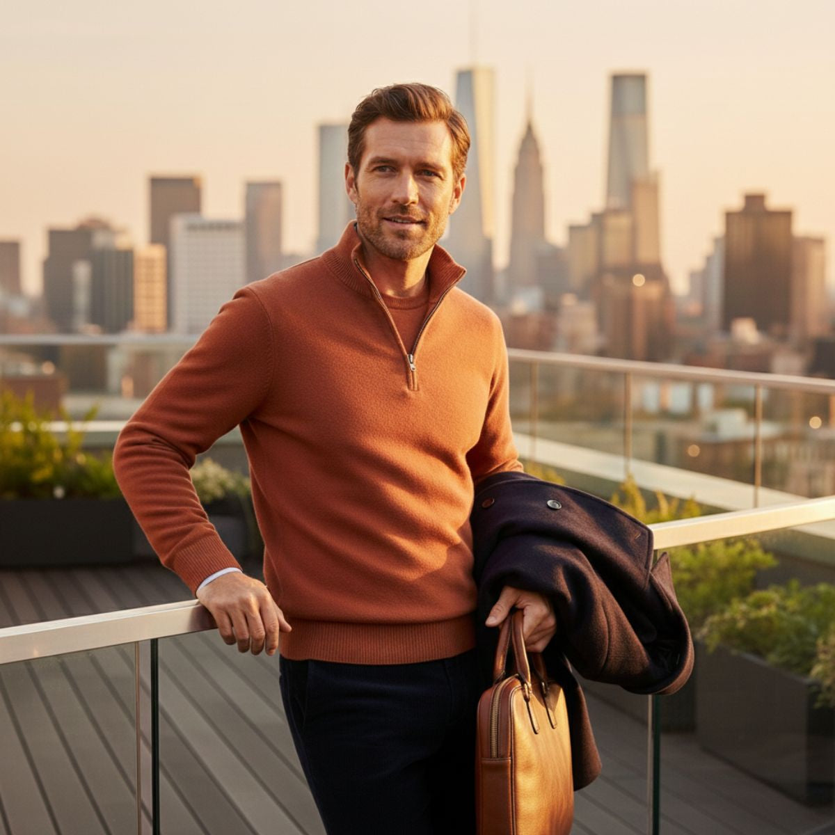 Voss | Men's Crew Neck Sweater Cream