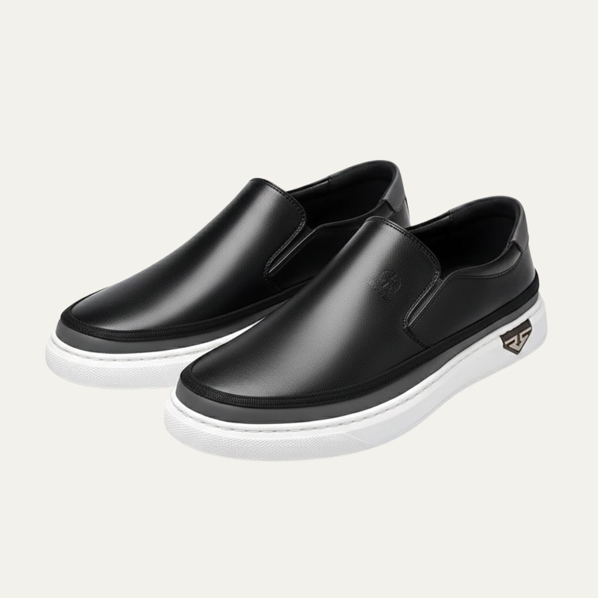 Beau | Men's Casual Slip On Shoes White Leather
