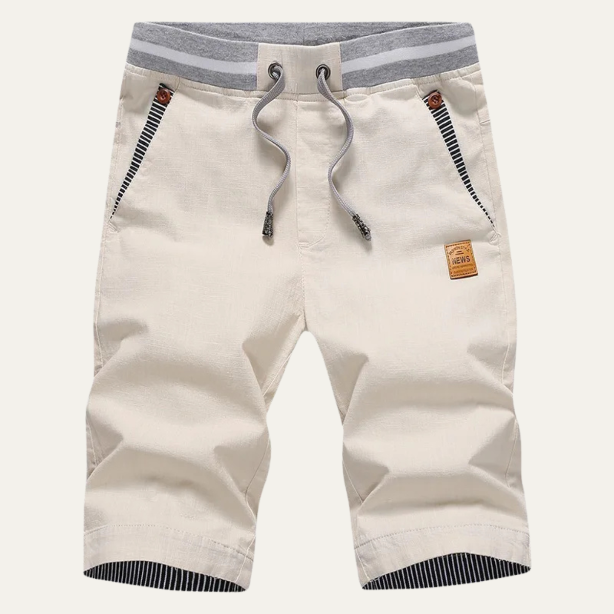 Jude | Men's Cargo Shorts Navy Drawstring Zipper Pockets