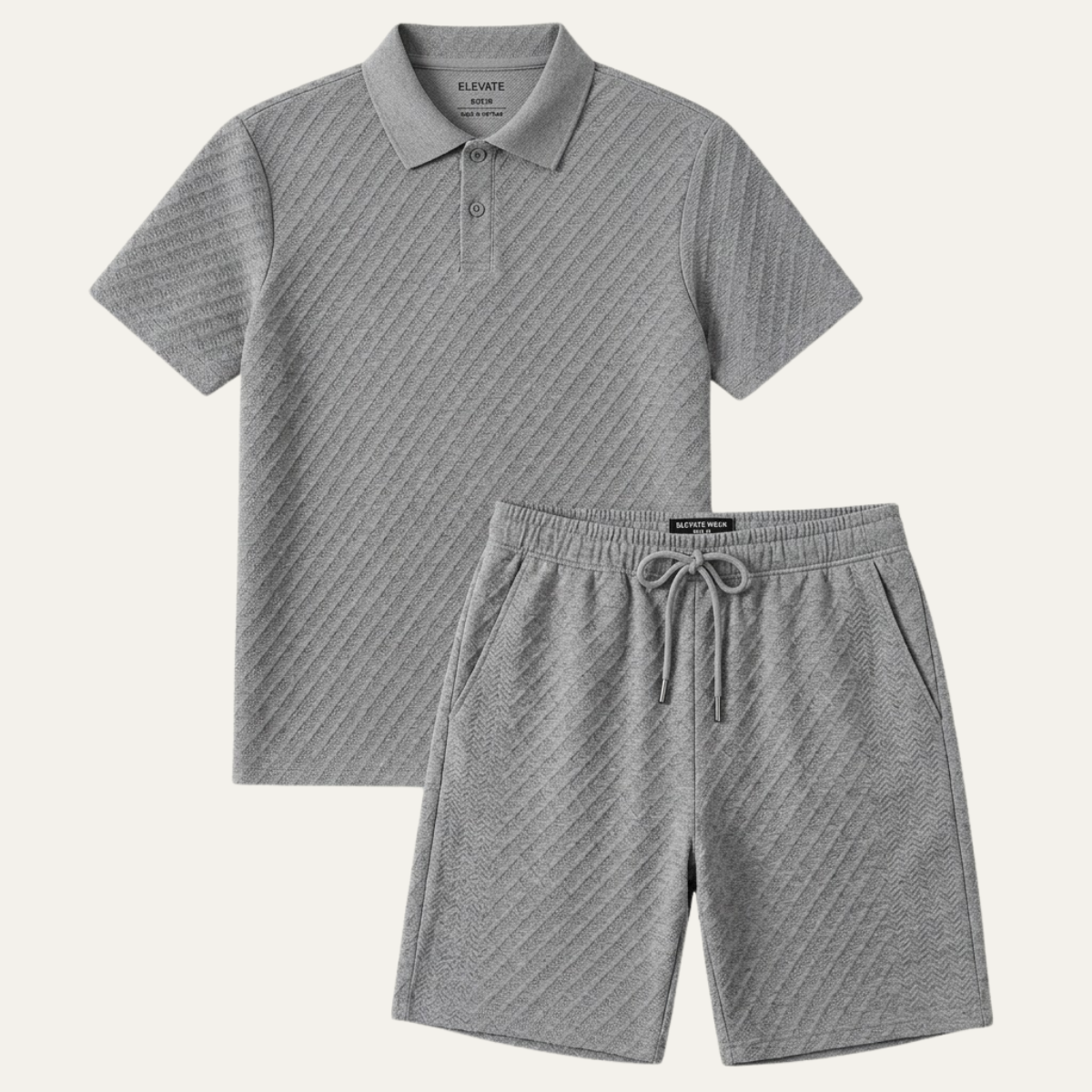 Ash | Men's Jacquard Polo Shirt Black Short Sleeve