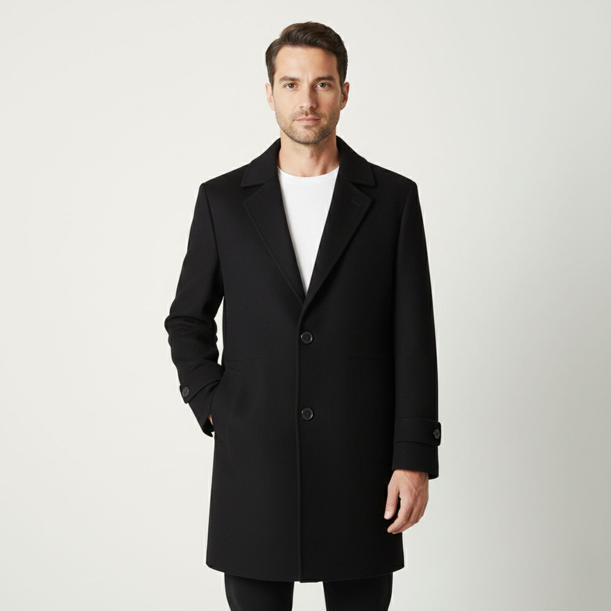 Callum | Men's Smart Casual Overcoat Brown