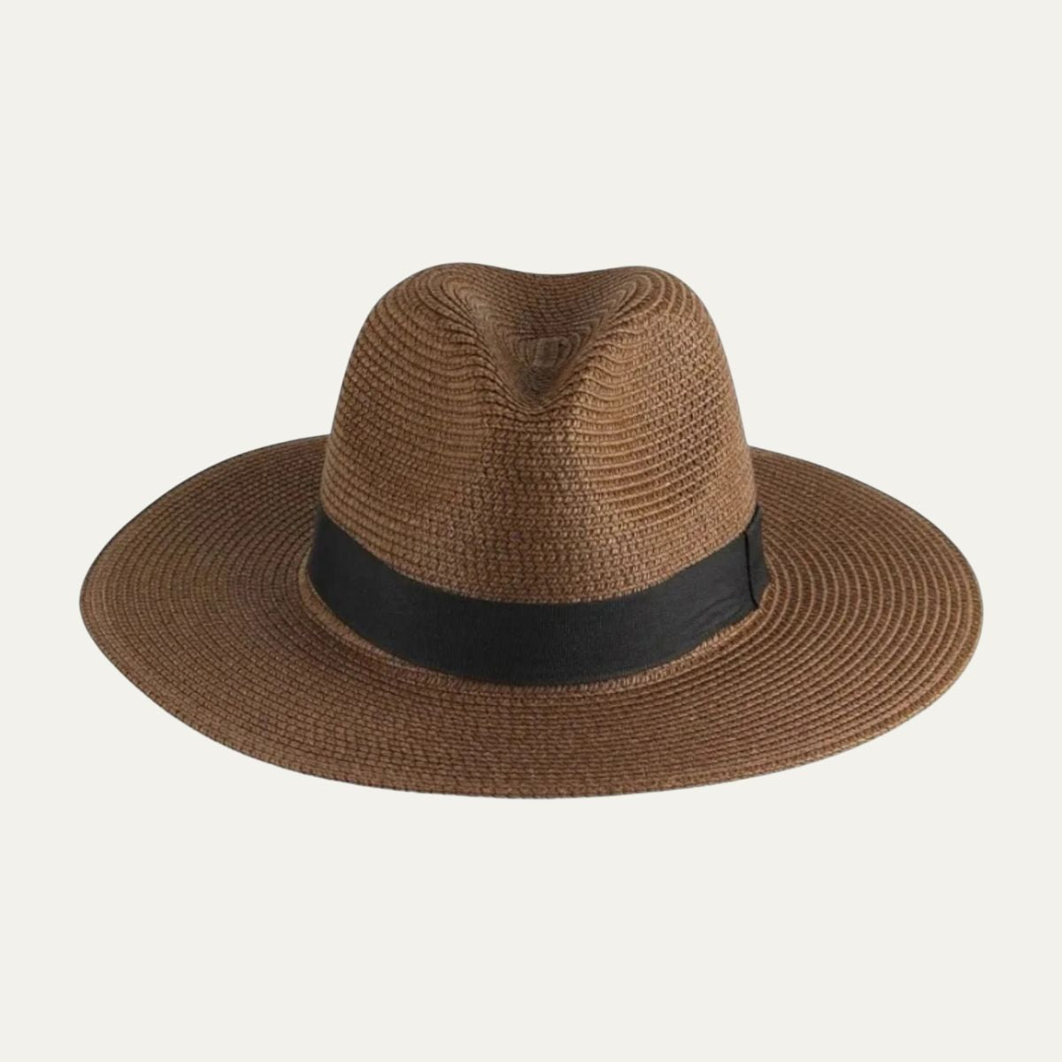 Paloma | Men's Straw Panama Hat Cream Black Band