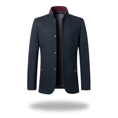 Dama Washington Arlo men's casual blazer navy wool button front - front view