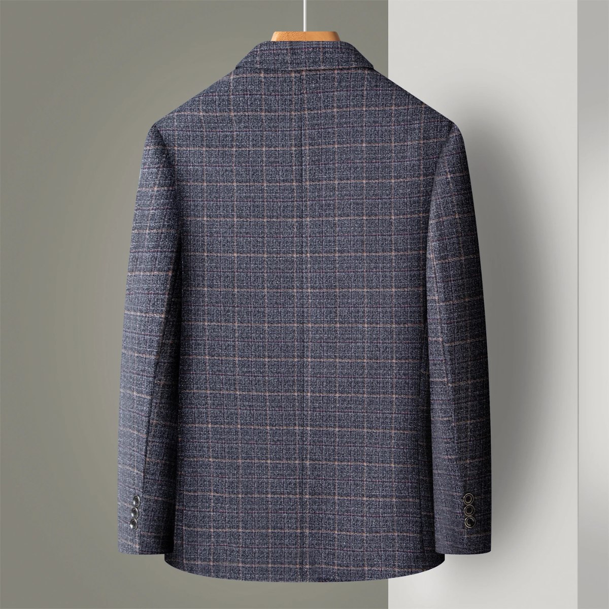 Blake | Men's Casual Blazer Navy Plaid