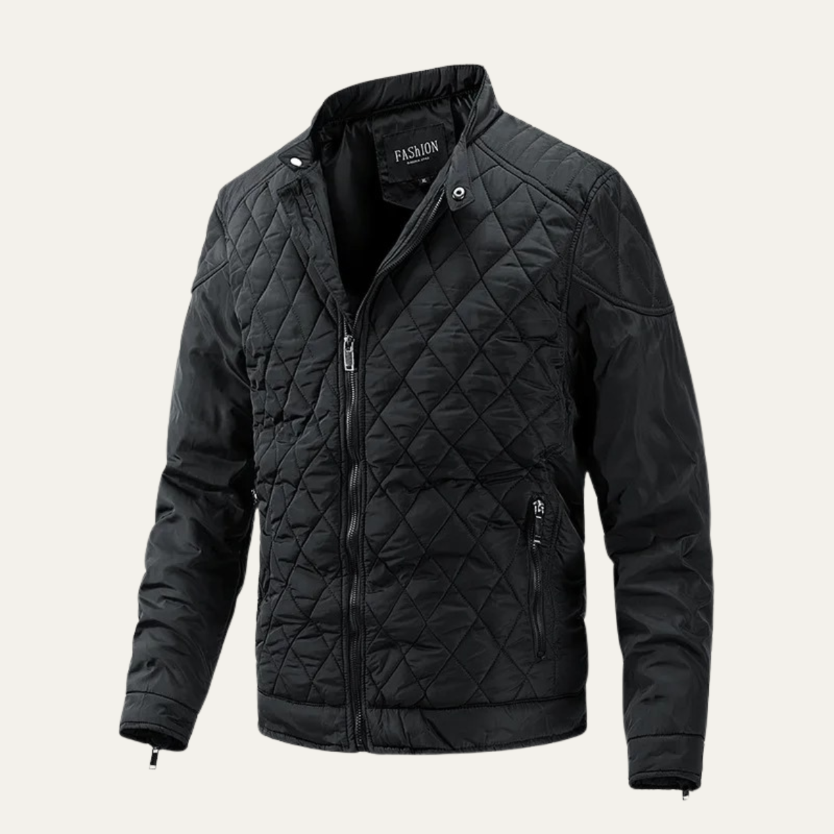 Axel | Men's Quilted Puffer Jacket Black