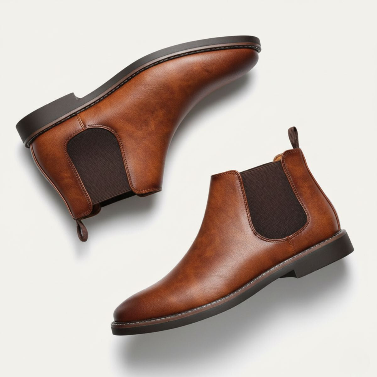 Bram | Men's Leather Chelsea Boots Brown