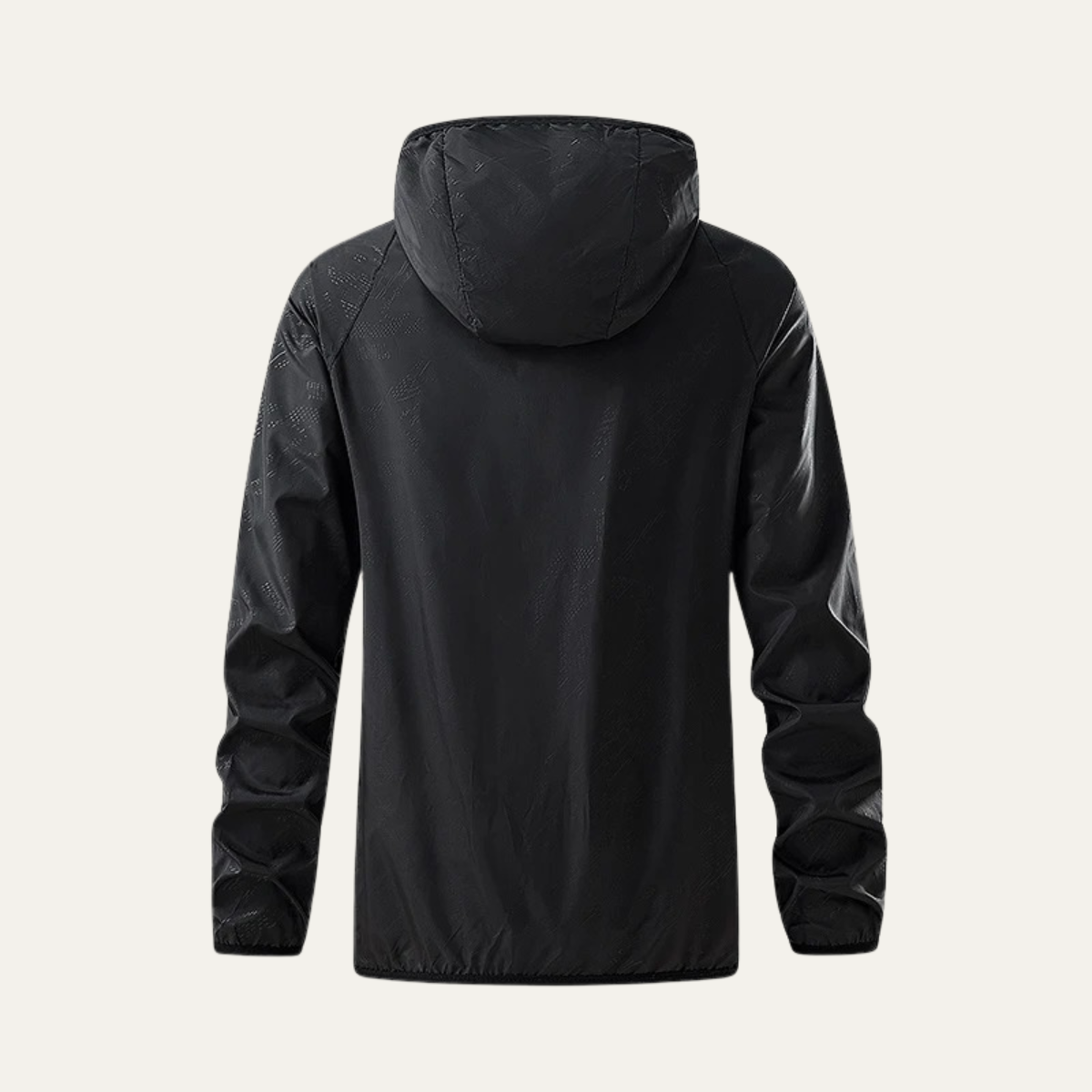 Flint | Men's Lightweight Windbreaker Black Hooded Waterproof