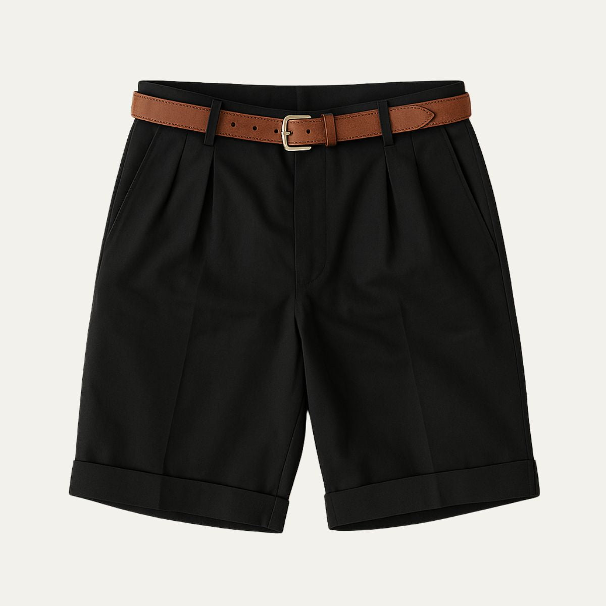 Rowan | Men's Tailored Pleated Shorts Navy