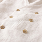 Dama Washington Sage men's double breasted linen shirt cream long sleeve - view 9