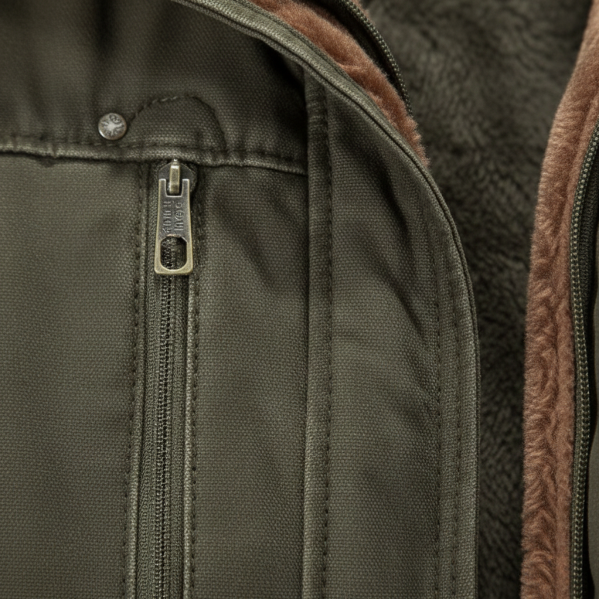 Arden | Men's Utility Jacket Olive Green Sherpa Lined