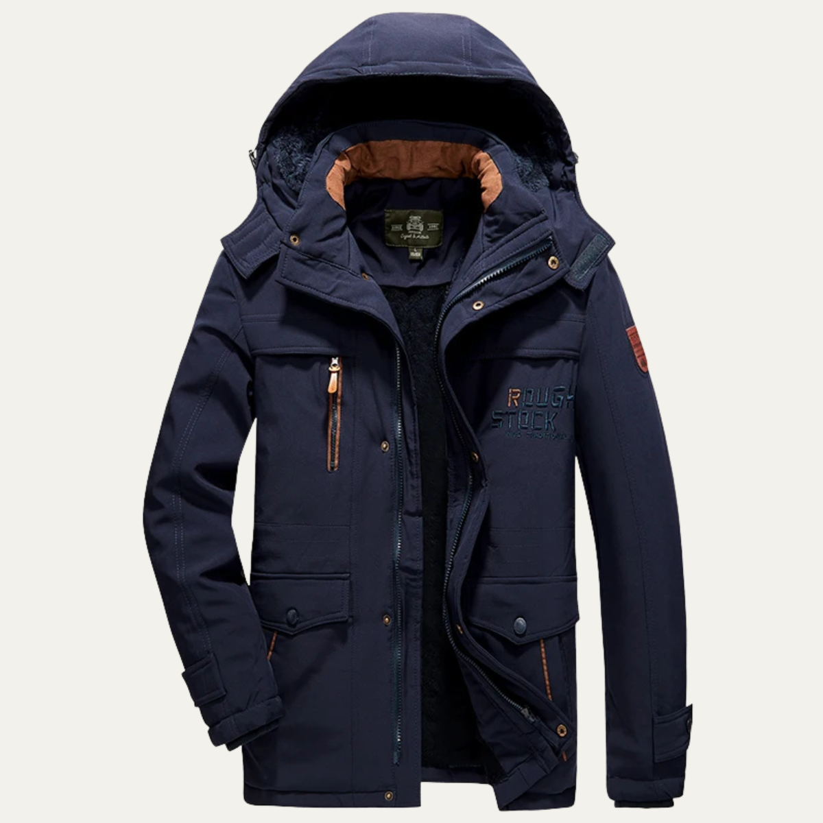 Jasper | Men's Hooded Puffer Coat Olive Green Warm Winter