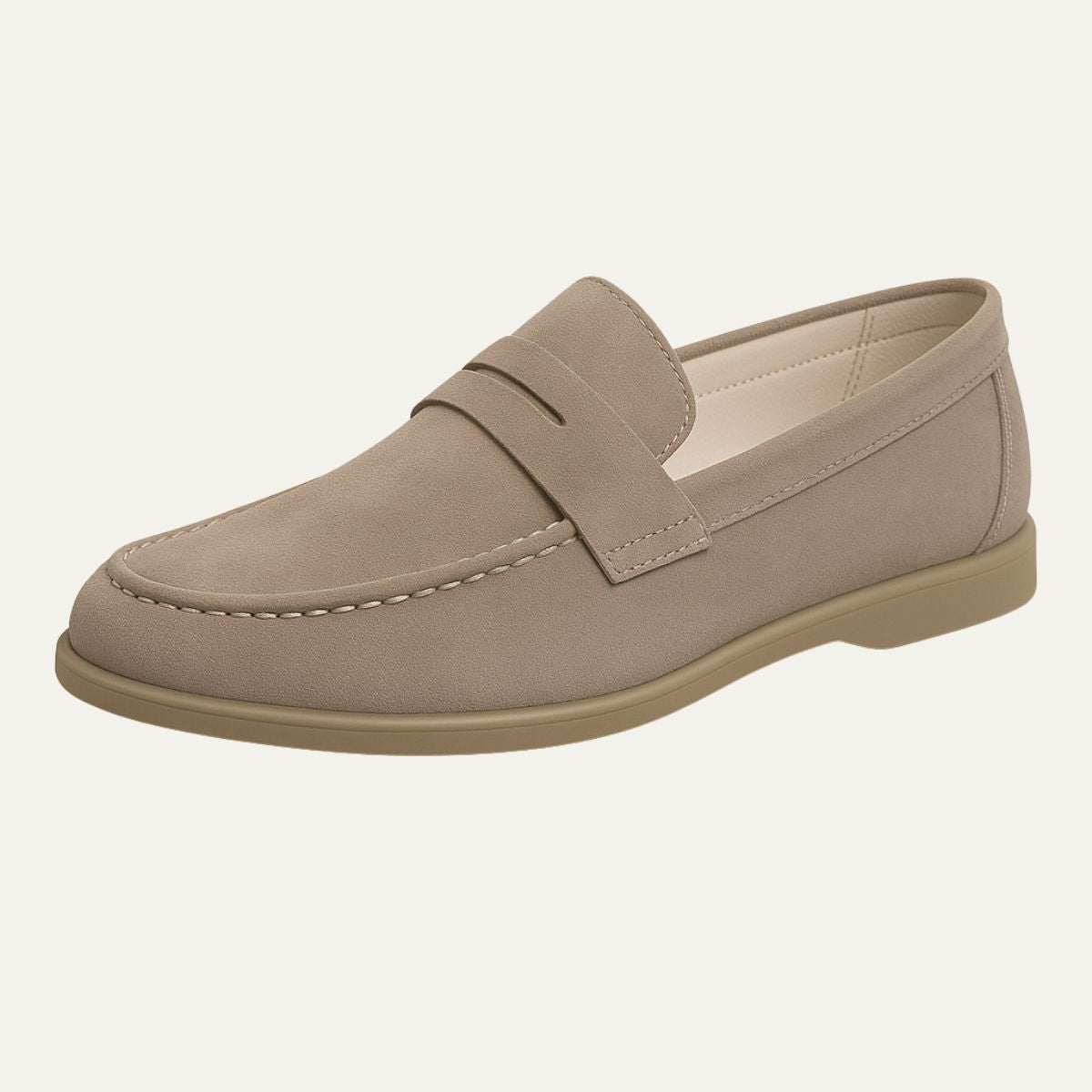 Arlo | Men's Suede Loafer Black Cream Sole