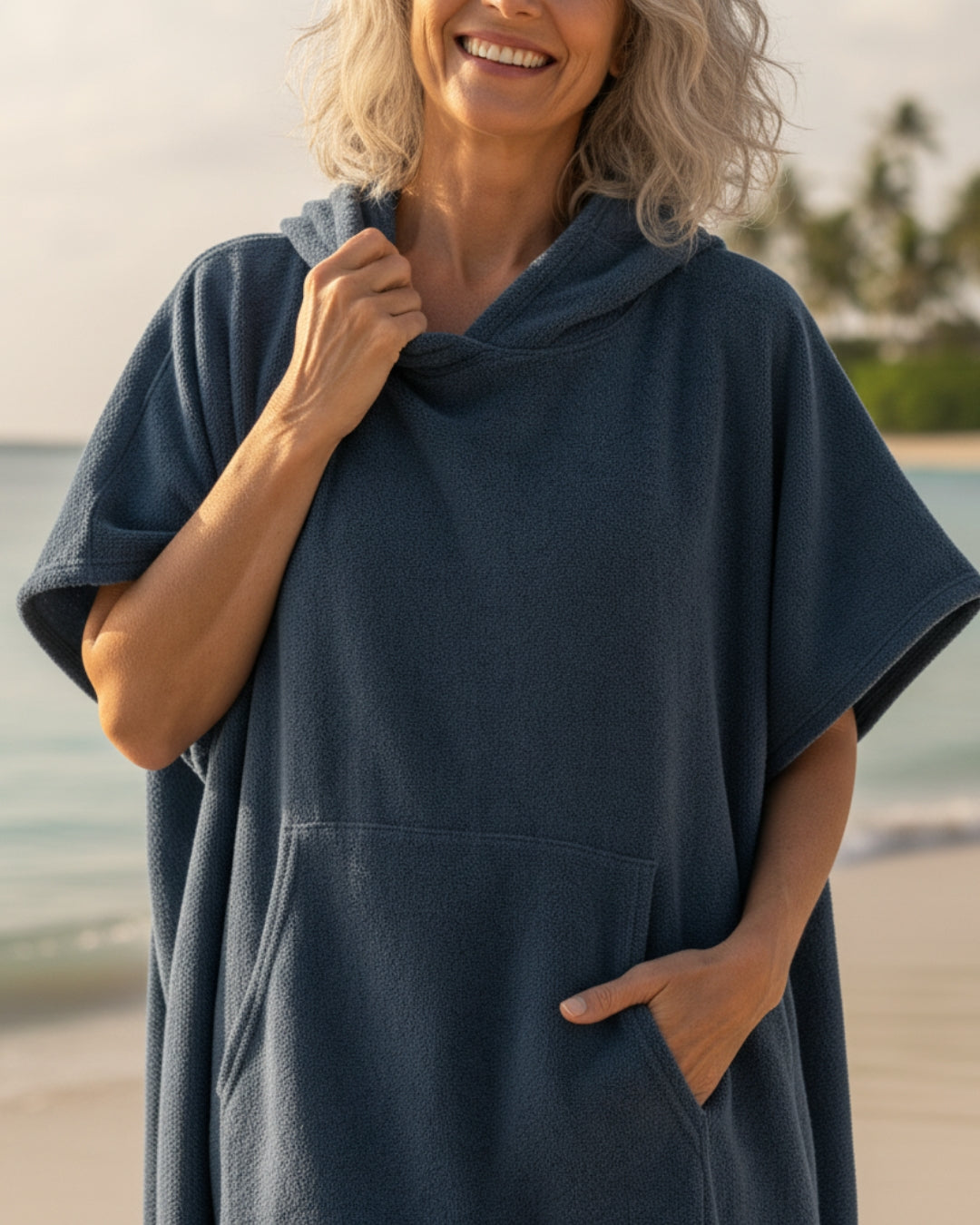 Vera | Women's Linen Beach Cover Up Dress Navy
