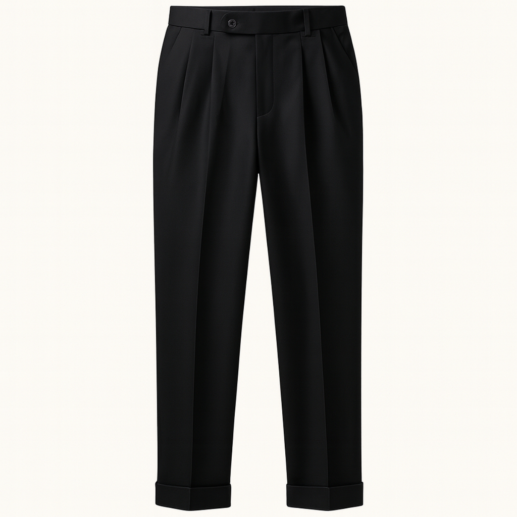 Dama Washington Callum men's pleated dress pants black straight fit - view 4