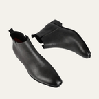 Dama Washington Ezra men's black leather chelsea ankle boots zip - view 3