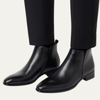 Dama Washington Ezra men's black leather chelsea ankle boots zip - view 5
