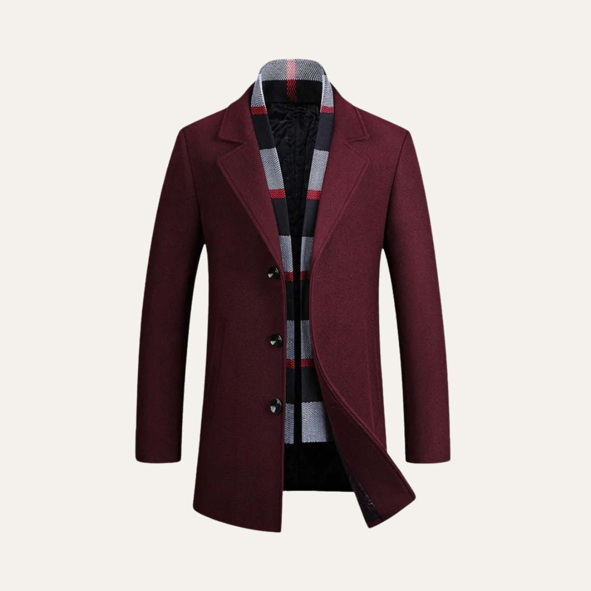 Nash | Men's Wool Blend Overcoat Black