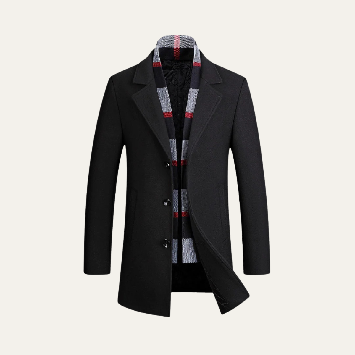 Nash | Men's Wool Blend Overcoat Black