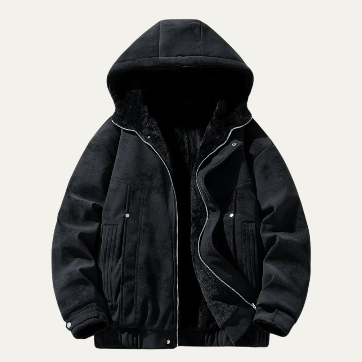 Bram | Men's Sherpa Lined Puffer Jacket Brown