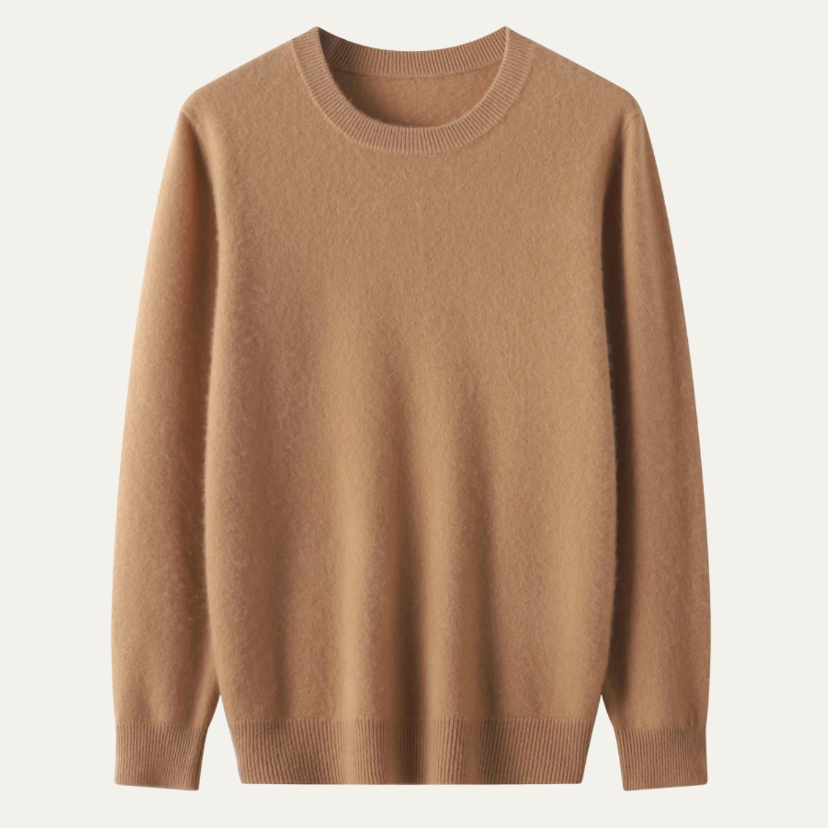Beau | Men's Crew Neck Sweater Camel